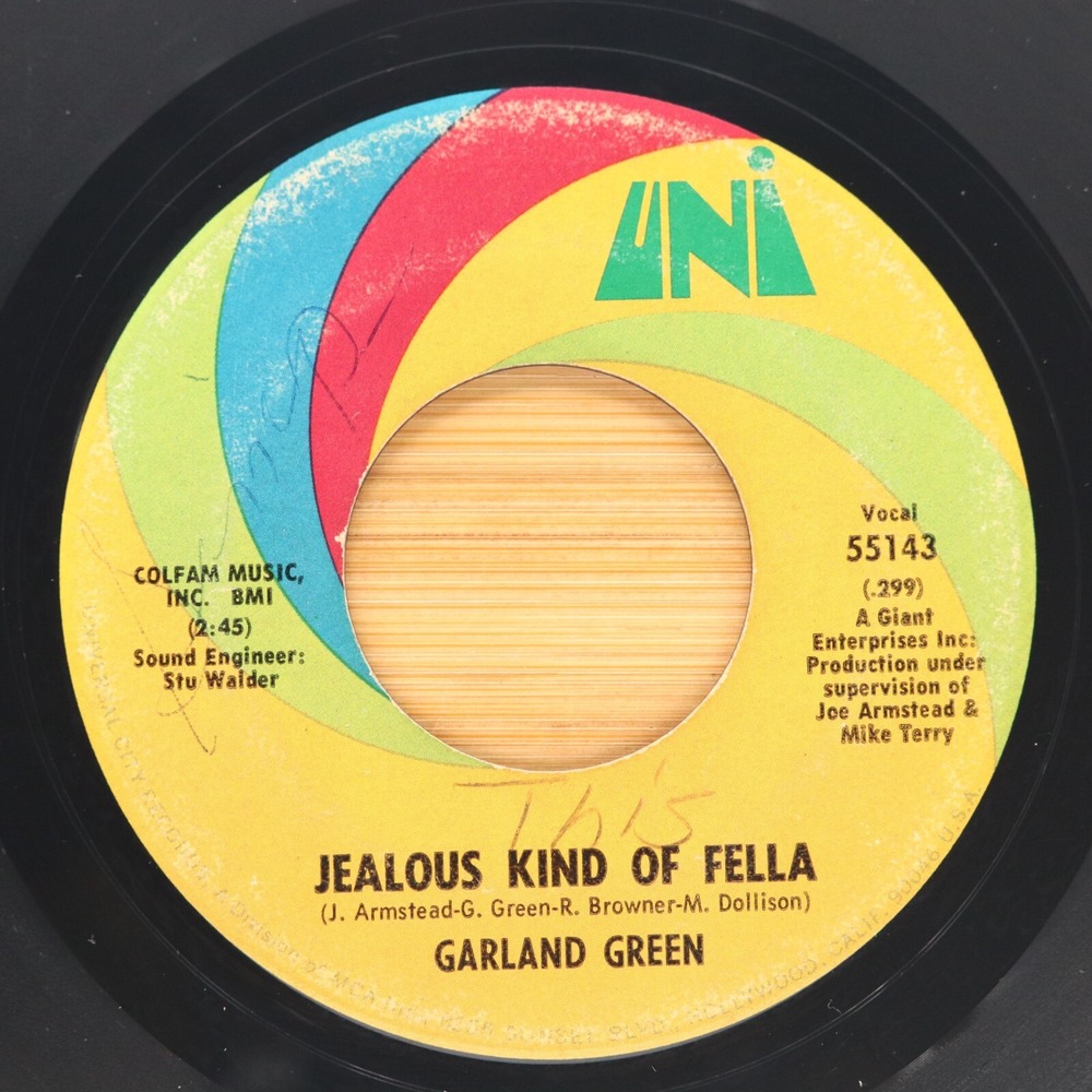GARLAND GREEN - JEALOUS KIND OF FELLA /I CAN'T BELIEVE - SOUL FUNK 45 PROMO MALA